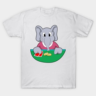 Elephant at Poker with Cards T-Shirt